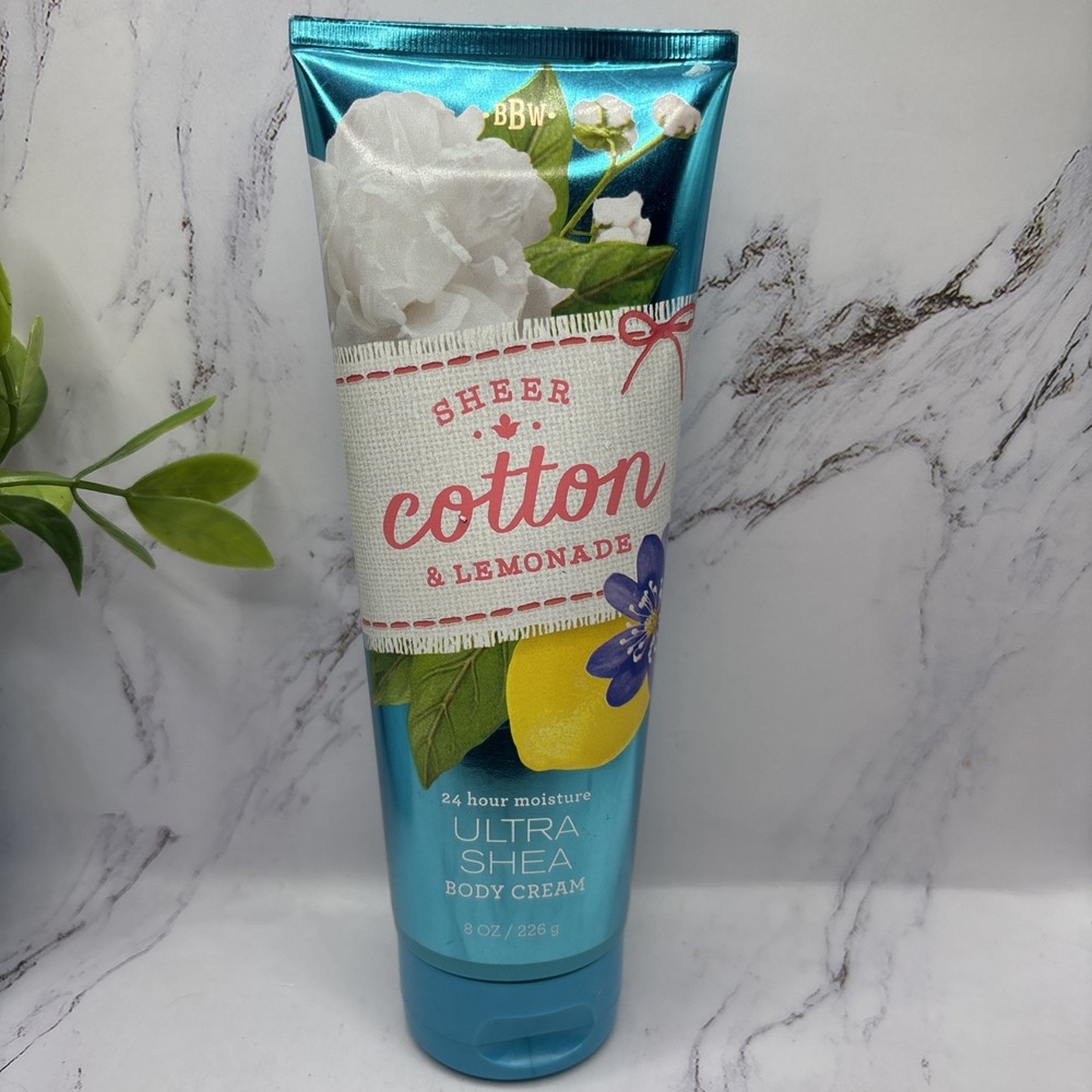 Bath & Body Works Sheer Cotton & Lemonade Ultra Shea Body Cream 8 Oz Signature